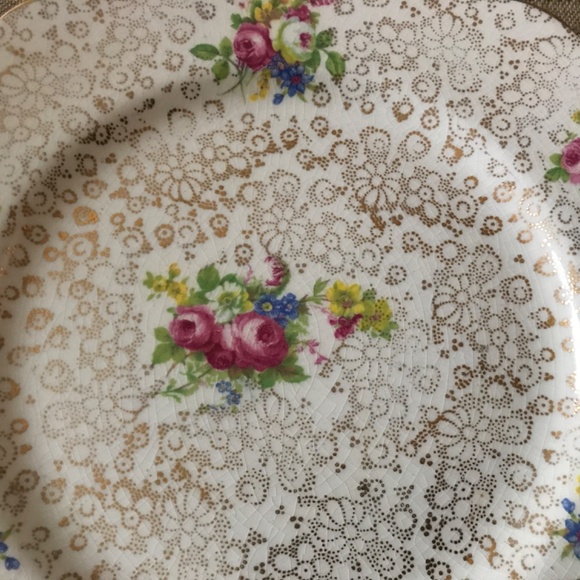 Vintage H & K Tunstall China Porcelain Square Luncheon 9” Salad Cake Plate - Picture 4 of 6
